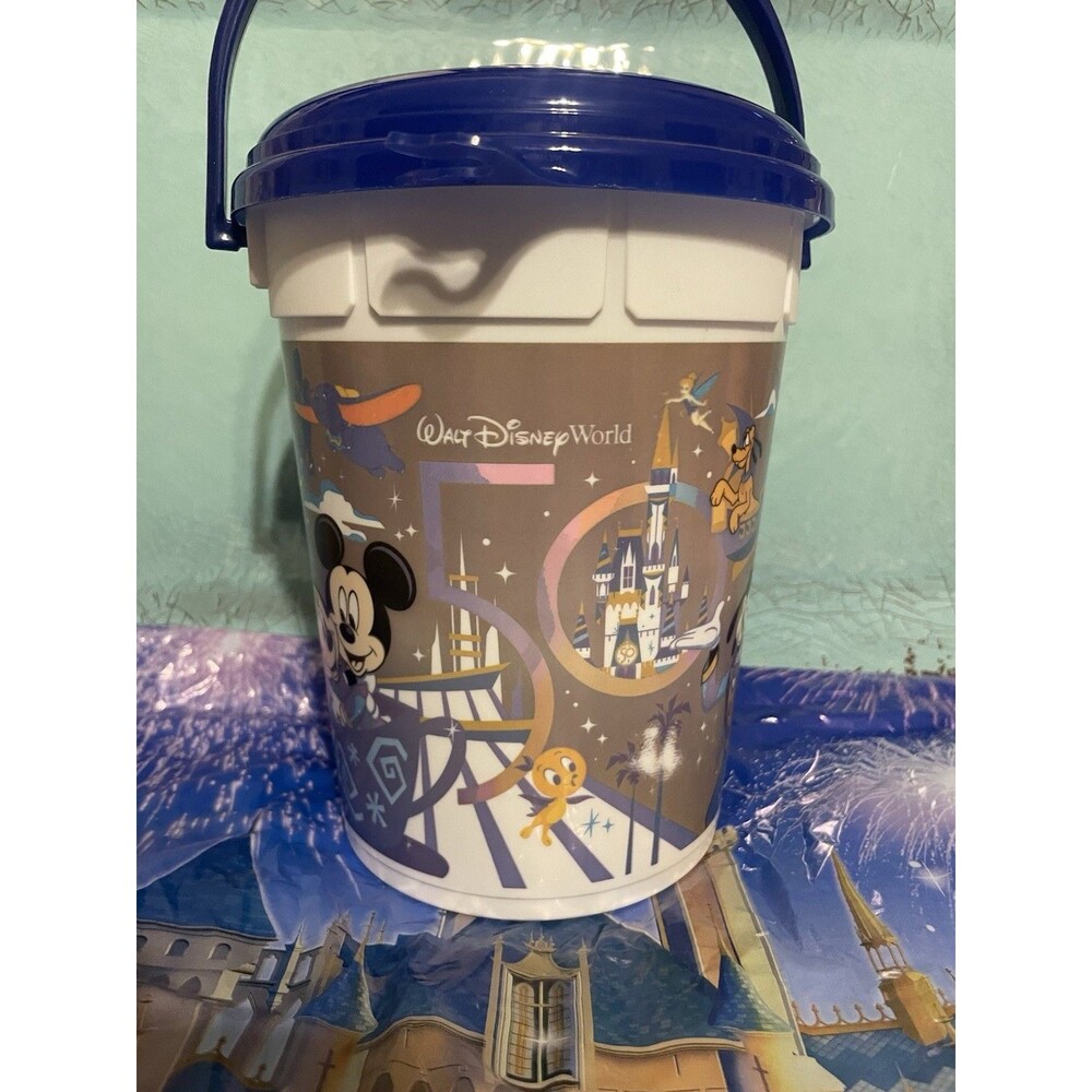 WDW 50th Anniversary Popcorn Bucket Walt Disney World Mickey Mouse Minnie-